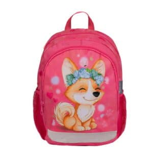 Belmil Kindergartenrucksack Kiddy Plus Kindergartenrucksack für 3-6 Jährige Kinder mit Brustgurt Cute Puppy