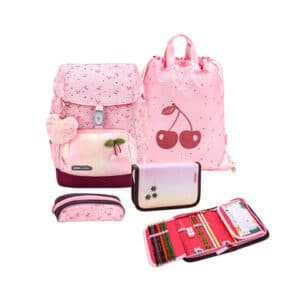 Belmil Schulranzen Premium Comfy Plus Set 5-teilig Cherry Blossom